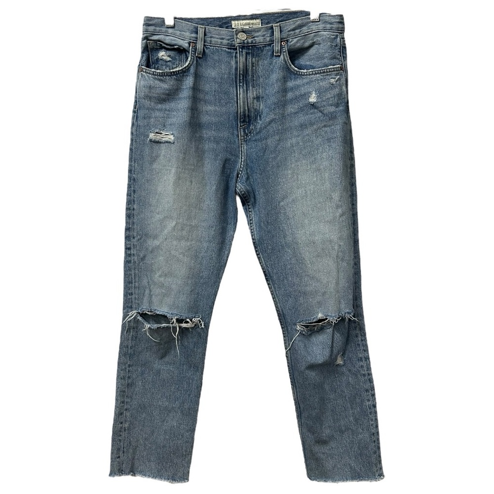 Joie Women’s Weslyn Cropped Distressed Raw Hem Super High Rise Jeans Sz 30
